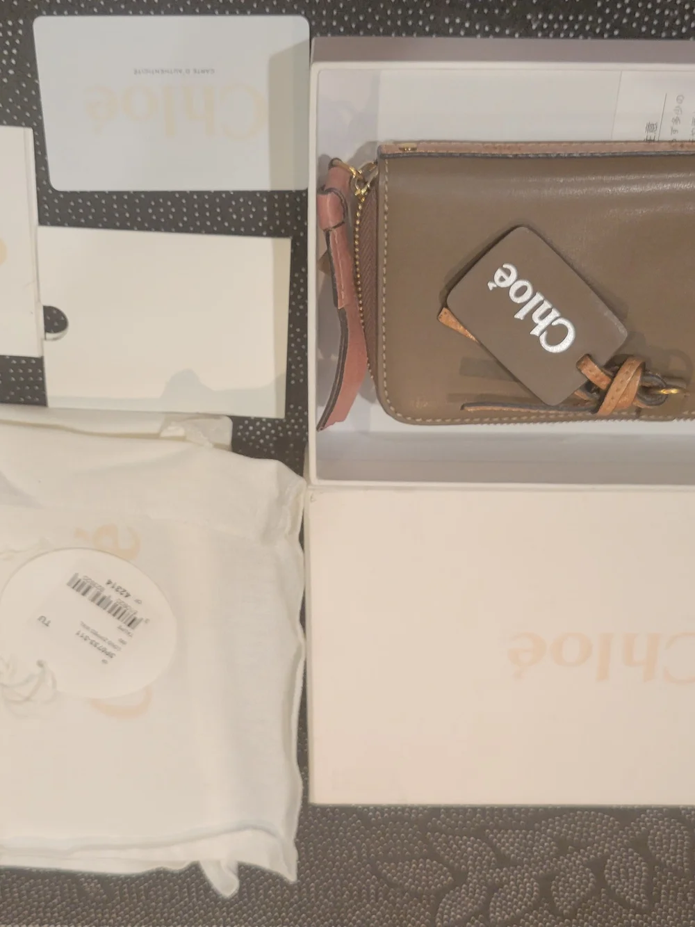 New CHLOE Blush Beige Leather Long ALPHABET Accordion Zipper Continental WALLET